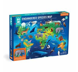 Mudpuppy Puzzle Gefährdete Tierarten der Welt 80 Teile