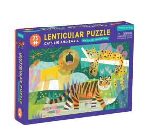 Mudpuppy Puzzle Lenticular Cats klein und groß 75 Teile