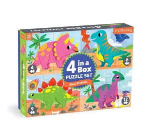 Mudpuppy Puzzle Dinosaurier 4 in 1 Set