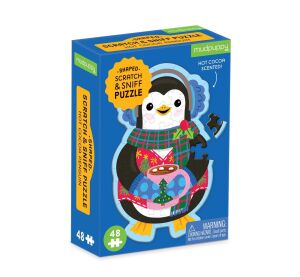 Mudpuppy Puzzle Pinguin mit dem Geruch von heißem Kakao 48 Teile