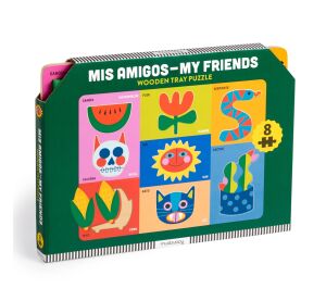Mudpuppy Holzeinlegepuzzle Mis amigos, meine Freunde 8 Teile