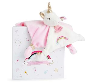 Doudou Geschenkset - Plüsch-Einhorn rosa