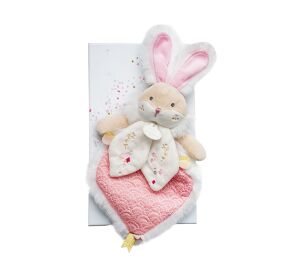 Doudou-Geschenkset - Toy rosa Freund Kaninchen 24 cm