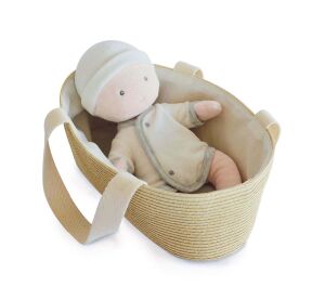 Doudou Jolijou Pol Puppe in einer Tasche für den Kinderwagen 28 cm