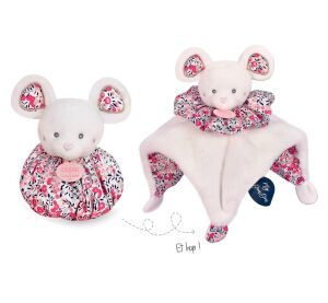 Doudou Schläfrige Maus rosa 3in1