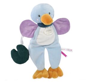 Doudou Geschenkset - Plüschtier Ente mit Seerosenblatt 27 cm