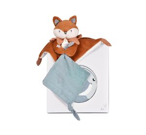 Doudou Geschenkset Plüschfuchs Timo mit Schnullerclip und Decke 20 cm