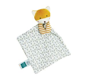 Doudou-Geschenkset - Fuchs mit BIO-Baumwolldecke 20 cm