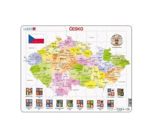 Larsen Lernpuzzle Tschechische Republik – Regionen 70 Teile