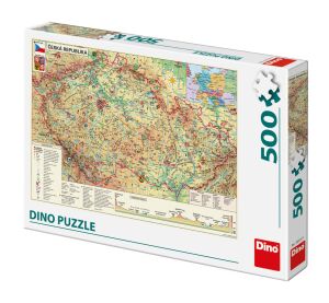 Dino Puzzle Karte der Tschechischen Republik 500 Teile