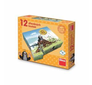 Dino-Holzklötze Maulwurfsjahr 12 Stück