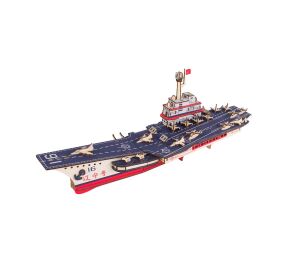 Woodcraft Hölzernes 3D Puzzle Flugzeugträger Liaoning