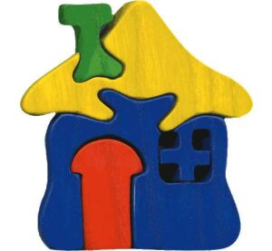 Fauna Massivholzpuzzle kleines Haus