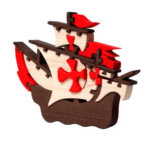 Fauna Massivholzpuzzle Schiff Santa Maria