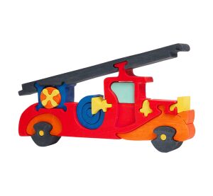 Fauna Massivholz-Puzzle Feuerwehrauto