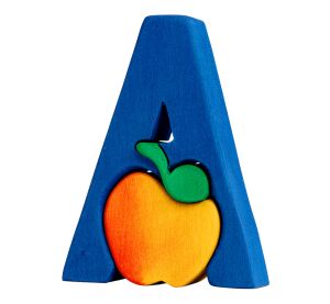 Fauna Alphabet Buchstabe A Apfel