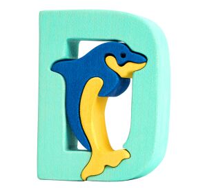 Fauna Alphabet Buchstabe D Delphin