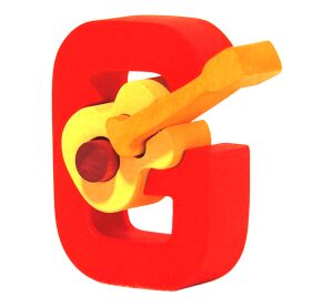 Fauna Alphabet Buchstabe G Gitarre