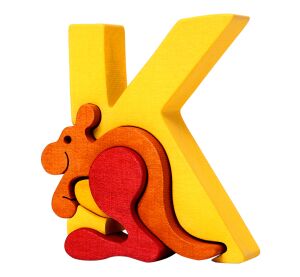 Fauna Alphabet Buchstabe K Känguru