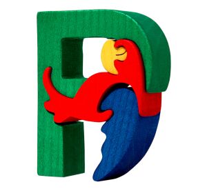 Fauna Alphabet Buchstabe P Papagei