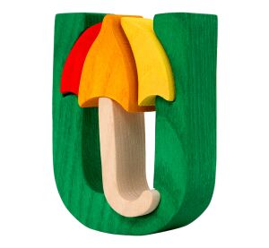Fauna Alphabet Buchstabe U Regenschirm