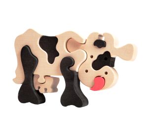 Fauna Massivholzpuzzle große Kuh