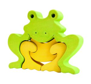 Fauna Massivholzpuzzle großer Frosch