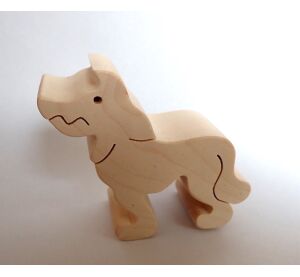 Fauna Holztier Wolf