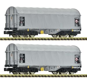 Fleischmann 2-tlg. Set Schiebeplanenwagen CD - 6660087