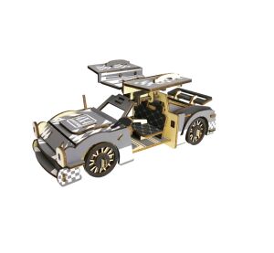 Woodcraft Hölzernes 3D Puzzle Sportwagen