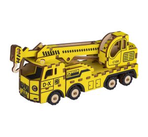 Woodcraft Hölzernes 3D Puzzle Kranwagen