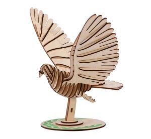 Woodcraft Hölzernes 3D Puzzle Taube