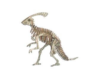 Woodcraft Hölzernes 3D Puzzle Parasaurolophus