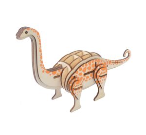 Woodcraft Hölzernes 3D Puzzle Brontosaurus