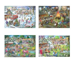 HOP Puzzle Vier Jahreszeiten 4x500 Teile