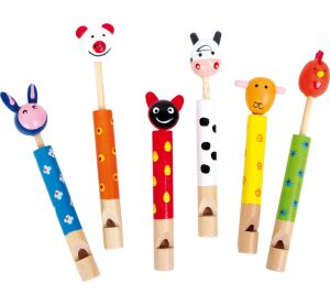 small foot Kinder Holzpfeifentiere 6 Stück