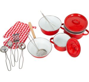 small foot Kinderbesteck aus rotem Metall