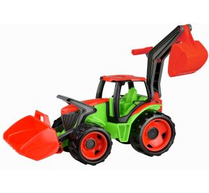 Lena Traktor mit Schaufel und Bagger - grün und rot