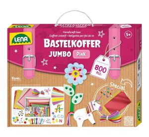 Lena Kreativer Koffer für kleine Bastler rosa 800 Stück