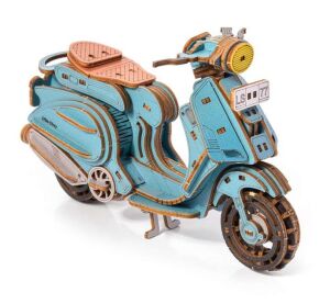 Little Story 3D-Holzpuzzle Sting Scooter blau
