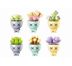 Sluban Flowers M38-B1076 Sukkulenten im Topf Display 6 Stk