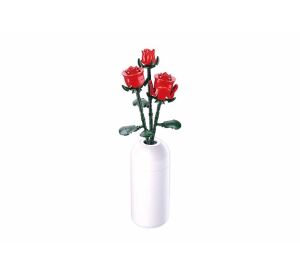 Sluban Flowers M38-B1101-04 Rote Rose in einer Vase