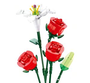 Sluban Flowers M38-B1121B Rose mit Lilie