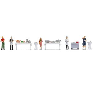 Noch Figuren-Set Buffet mit Köchen