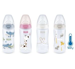 NUK FC+ Trinkflasche mit Temperaturkontrolle 300 ml BOX - Flow Control Sauger 1 Stück