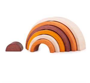 Bigjigs Baby Holzklappe Regenbogen Natur