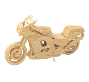 Woodcraft 3D-Puzzle aus Holz Motorradrennen