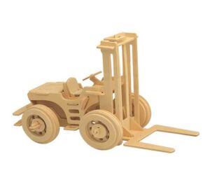 Woodcraft Holz 3D Puzzle Gabelstapler natürlich