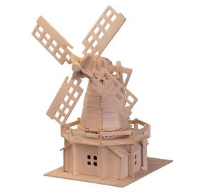 Woodcraft Holzpuzzle 3D Natürliche Windmühle