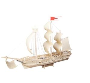 Woodcraft Holzpuzzle 3D Segelschiff natur